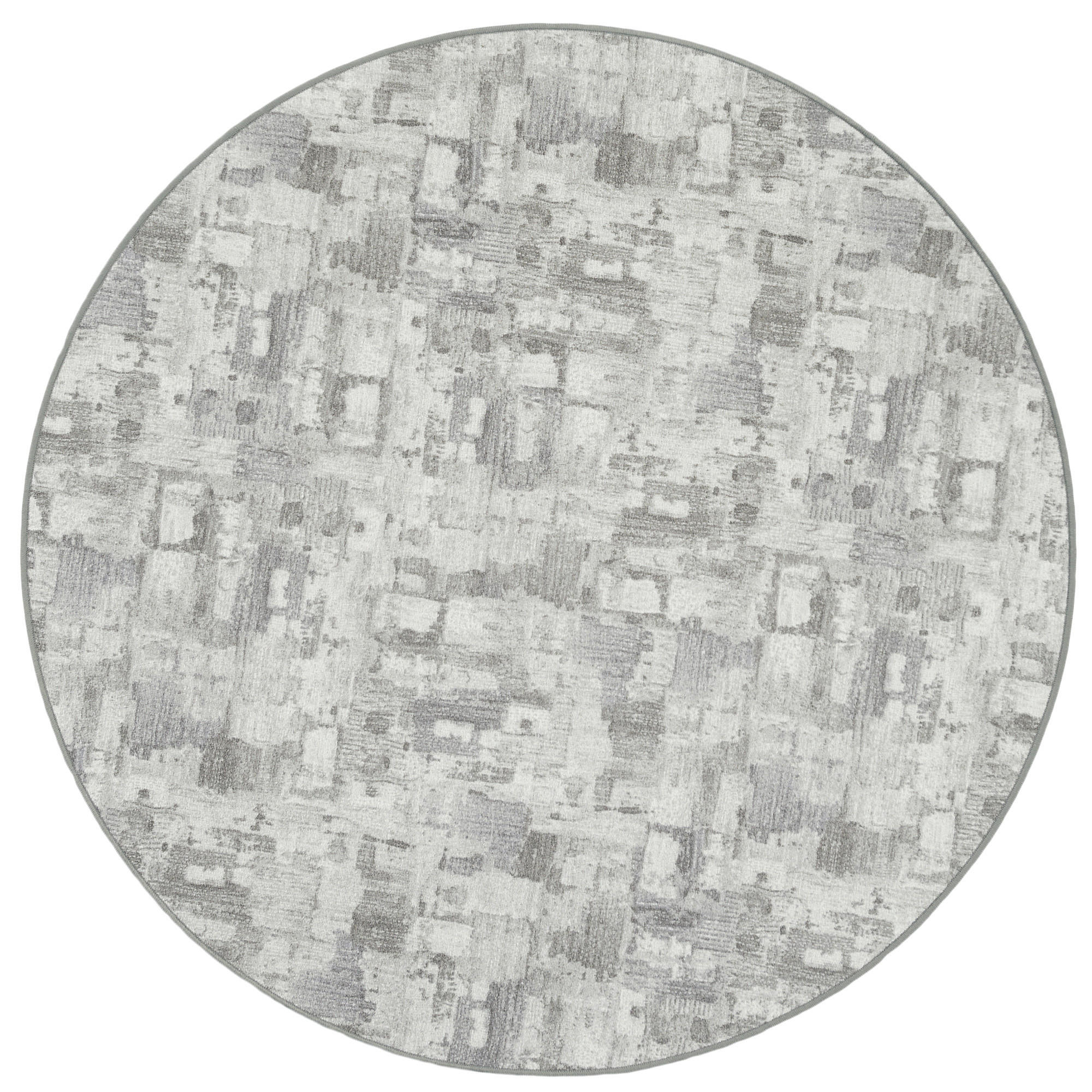 FEINSCHLINGEN VELOUR TEPPICH STRONG TREND RUND - Hellgrau, Textil (160/160cm) - Snapstyle