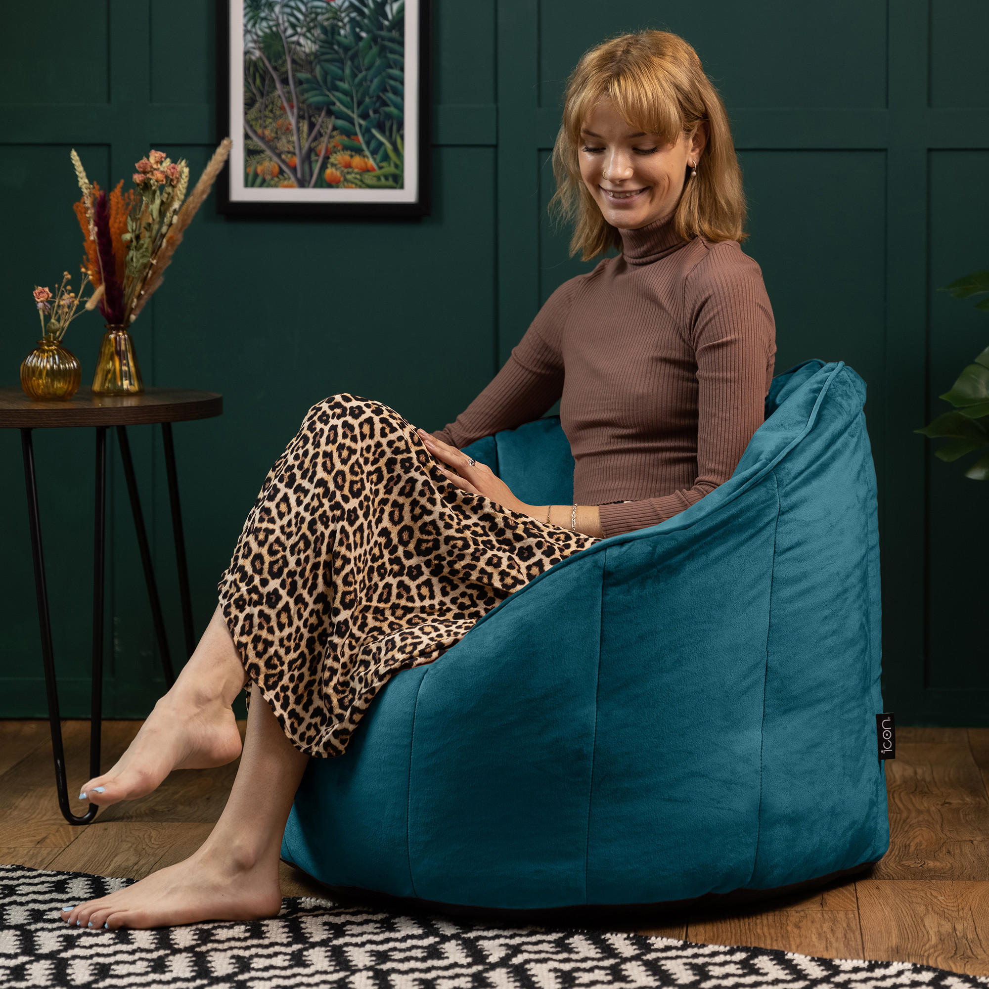 SITZSACK-SESSEL Sirena - Grün, Textil (77/64/74cm) - icon