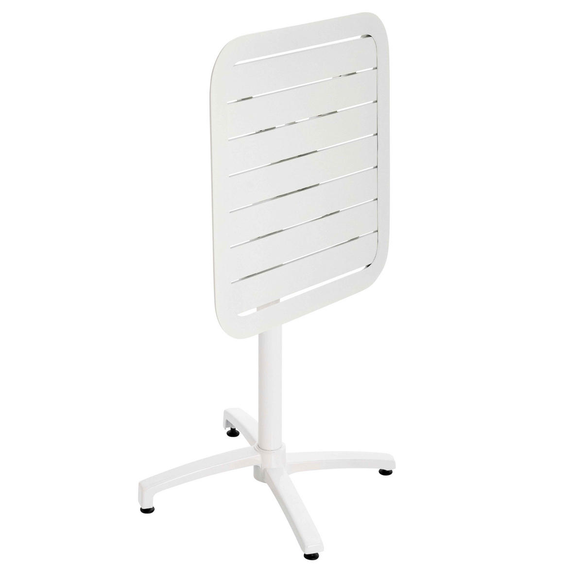 TERRASSENTISCH 70 X 70 cm, Weiß - Weiß, Metall (70/70/72cm) - Oviala