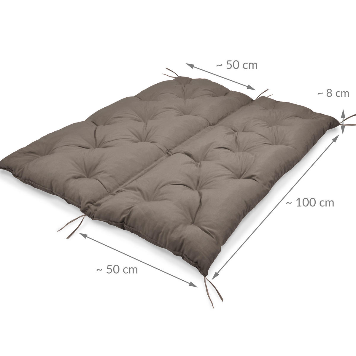 BANKAUFLAGE Flair BR 100x50cm Taupe - Taupe, Textil (50/100cm) - Beautissu 