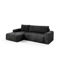 ECKSOFA Romeo 3 Sitzplätze Schwarz - Schwarz, Holz (268/163cm) - Petits-meubles