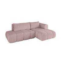 ECKSOFA Ottomane Rechts CLOUD-L 289x180x40 Rosa Cord - Rosa, Holzwerkstoff/Kunststoff (289/180cm) - ALTDECOR