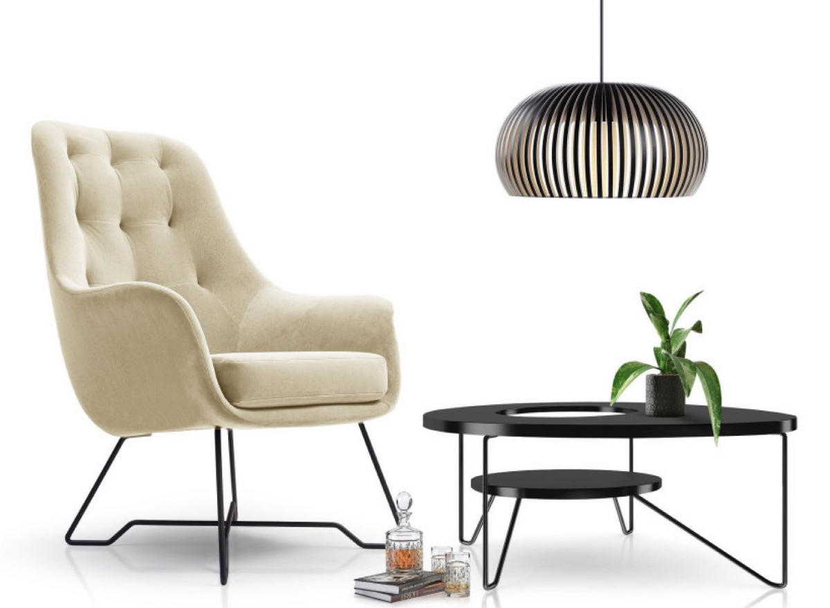 SESSEL Beige ENZO Gepolstert Mit Gepolstertem Rücken - Beige, Textil (72.5/101.5/83cm) - Sepro Meble