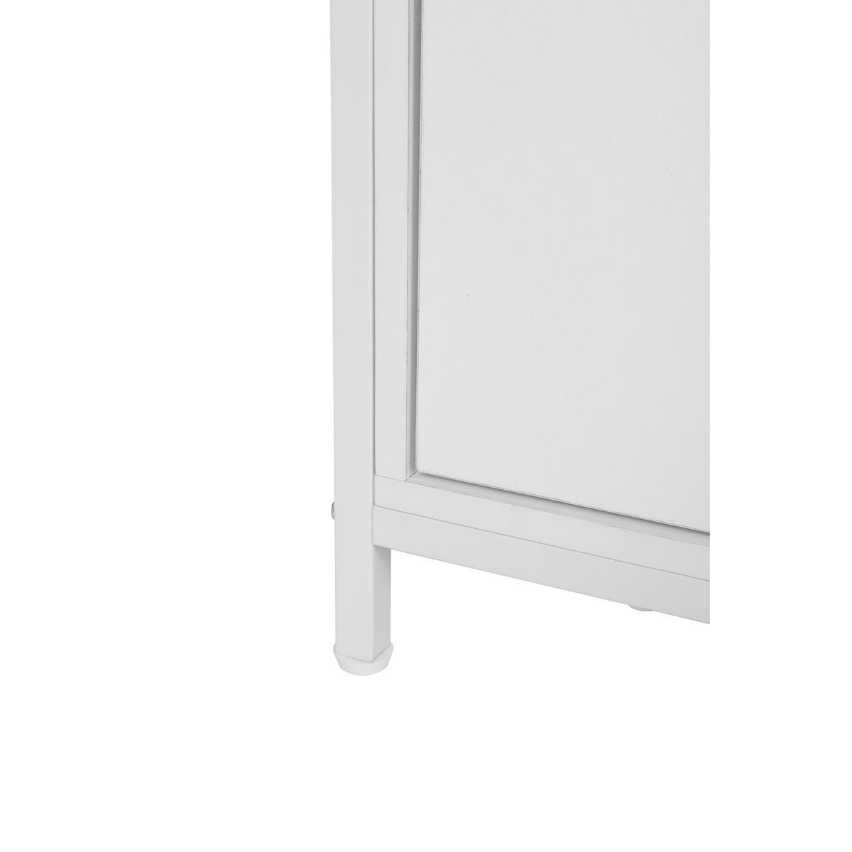 TV-LOWBOARD - Weiß, Holzwerkstoff/Metall (120/50/40cm) - Relaxdays