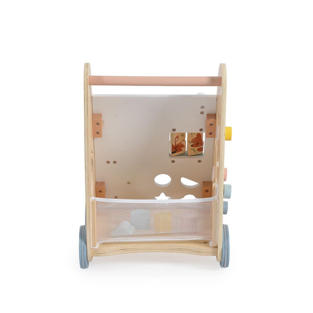 LAUFHILFE Spielwagen 2145 weiß Holz, Laufhilfe, Motorikspielcenter, Formen - Weiß, Holz (31/45/26cm) - Moni