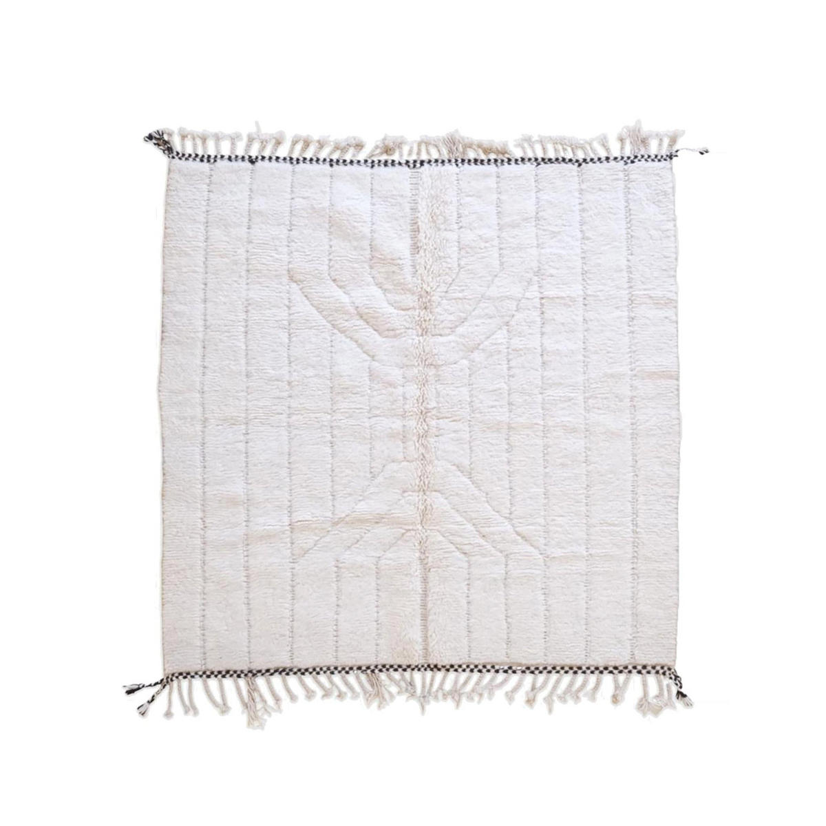 BERBERTEPPICH aus reiner Wolle 195x 195 cm - Weiß, Naturmaterialien (195/195cm) - AFK Living