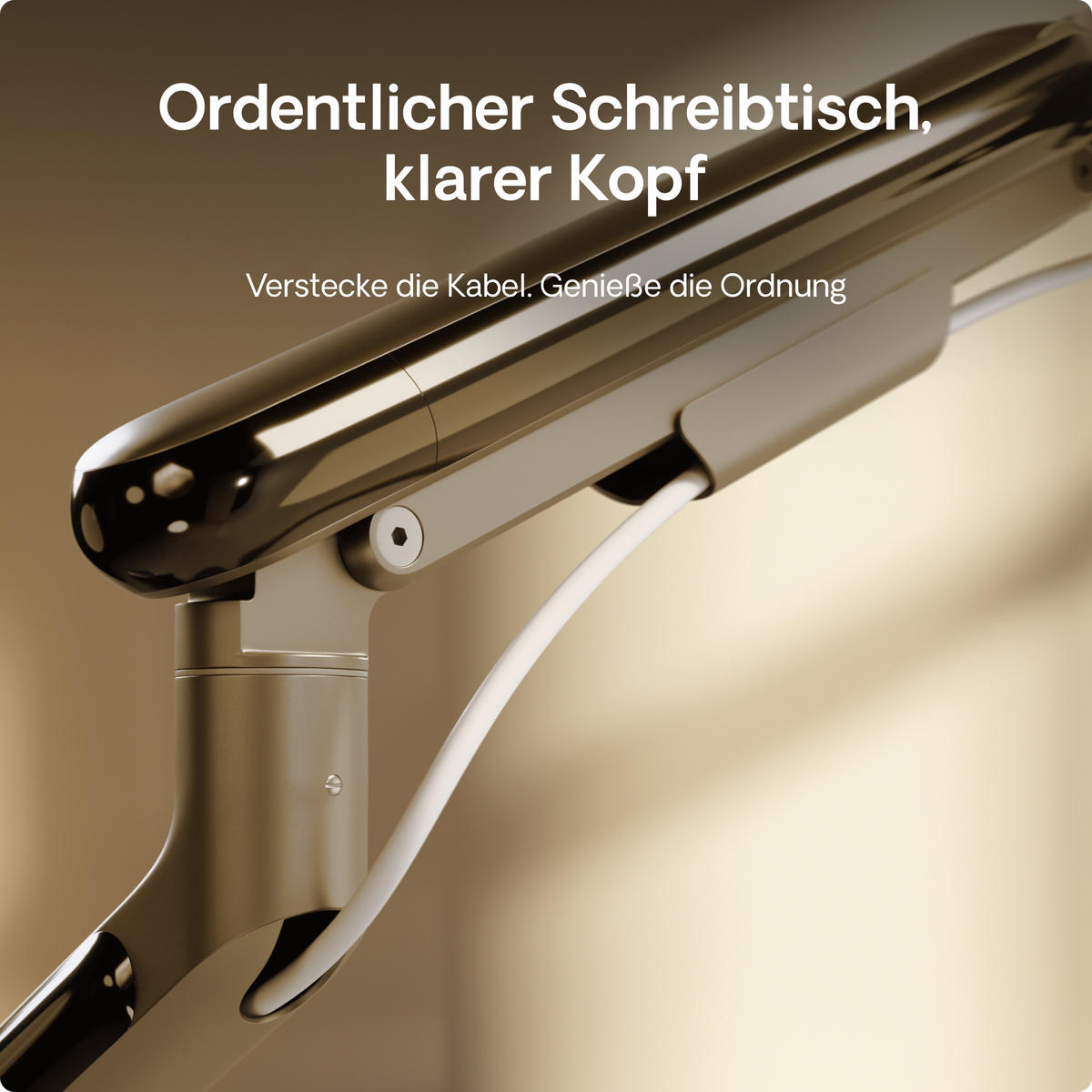 MONITORHALTERUNG, Schwarz, Tischhalterung für 1 Monitor 17"-32", VESA 75x75mm, VESA 100x100mm - Weiß, Kunststoff/Metall (55.9/11.5/60cm) - Desktronic