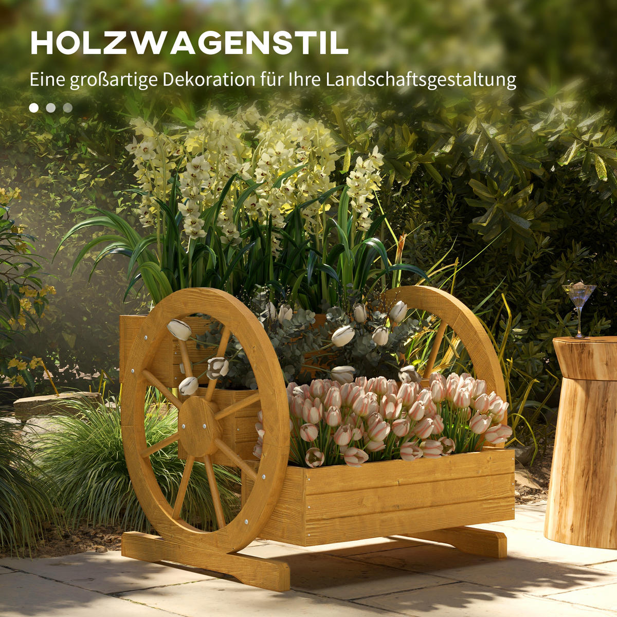 HOCHBEET, Tannenholz, Naturholz - Naturfarben, Holz (62/57/61cm) - Outsunny