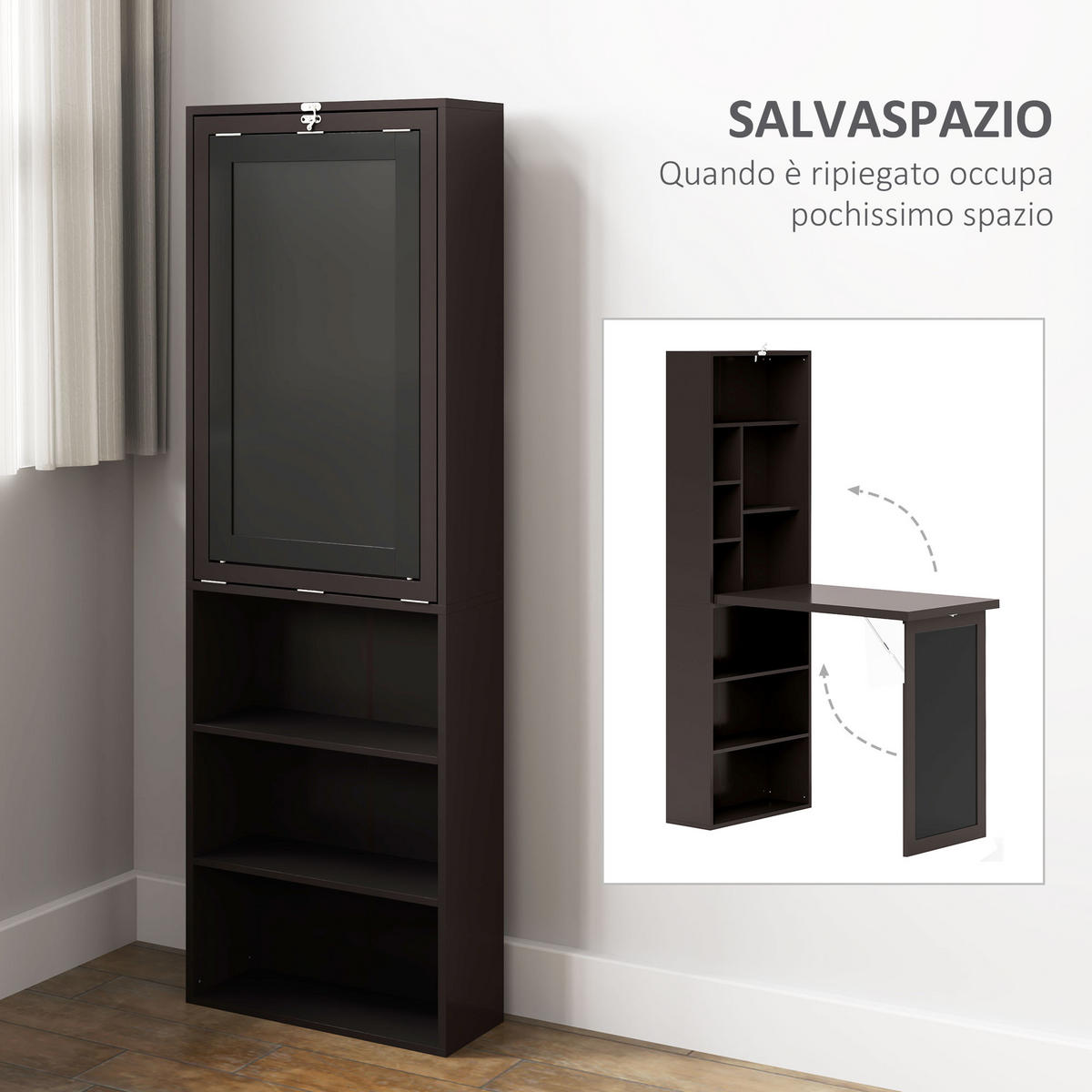 BÜROTISCH Braun 1 Stück - Braun, Holzwerkstoff (51/153/98cm) - GiPP