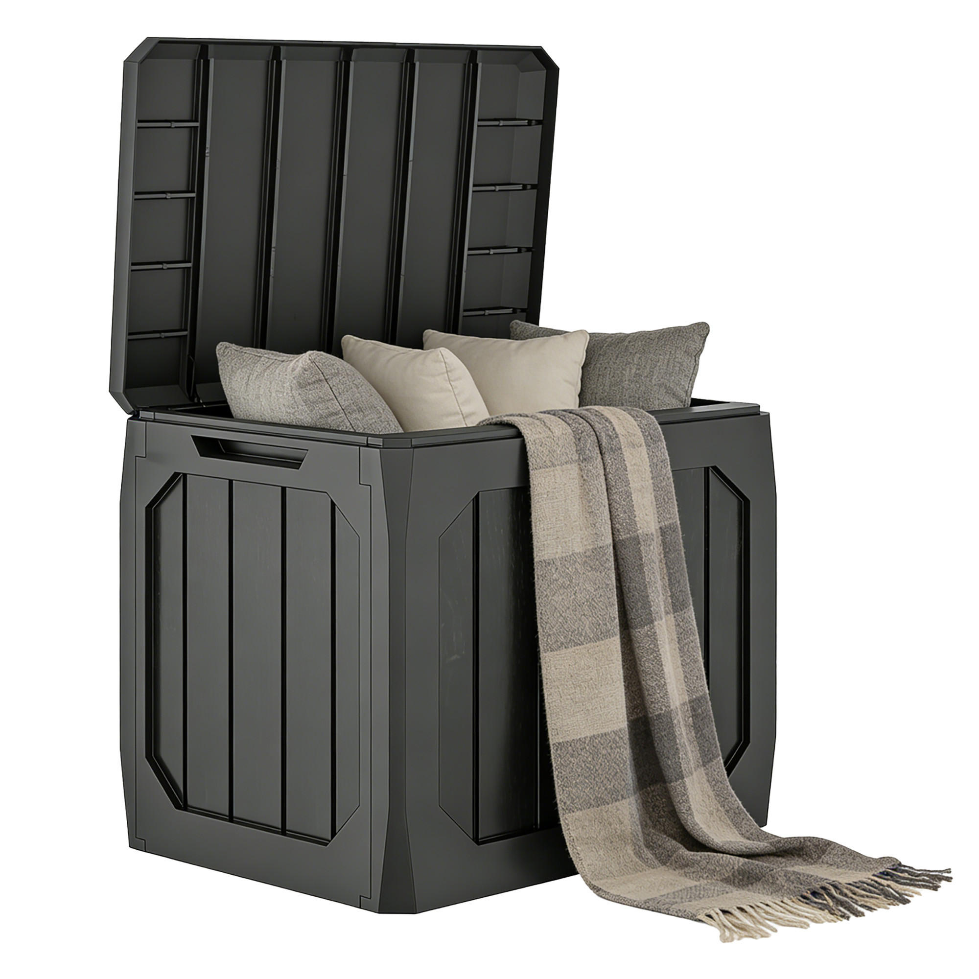 KISSENBOX DE-18684 121 L mit Griffen, wasserdicht Schwarz - Schwarz, Kunststoff (45/53/56cm) - ComfortXL