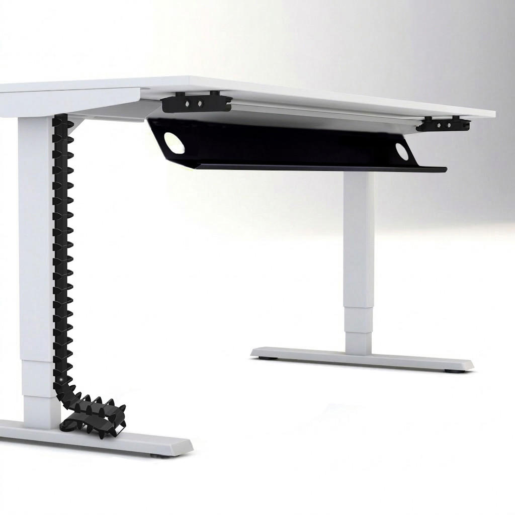 KABELMANAGEMENT-SET Horizontaler Kabelkanal Flex-big + Vertikale Kabelführung / Plus Vertikale Kabelführung Schwarz 1280mm - Schwarz, Metall (16/128/10cm) - ASSMANN