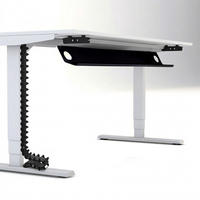 KABELMANAGEMENT-SET Horizontaler Kabelkanal Flex-big + Vertikale Kabelführung / Plus Vertikale Kabelführung Schwarz 1280mm - Schwarz, Metall (16/128/10cm) - ASSMANN