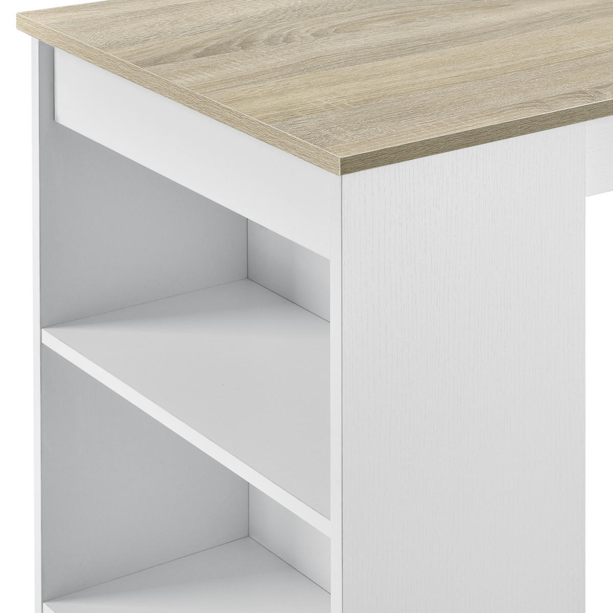 BARTISCH Kouvala - Beige, Holzwerkstoff (110/103/50cm) - [en.casa]