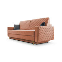 SCHLAFSOFA - California - Kronos 41 Pfirsich - Orange, Holz (230/96/97cm) - Möblo