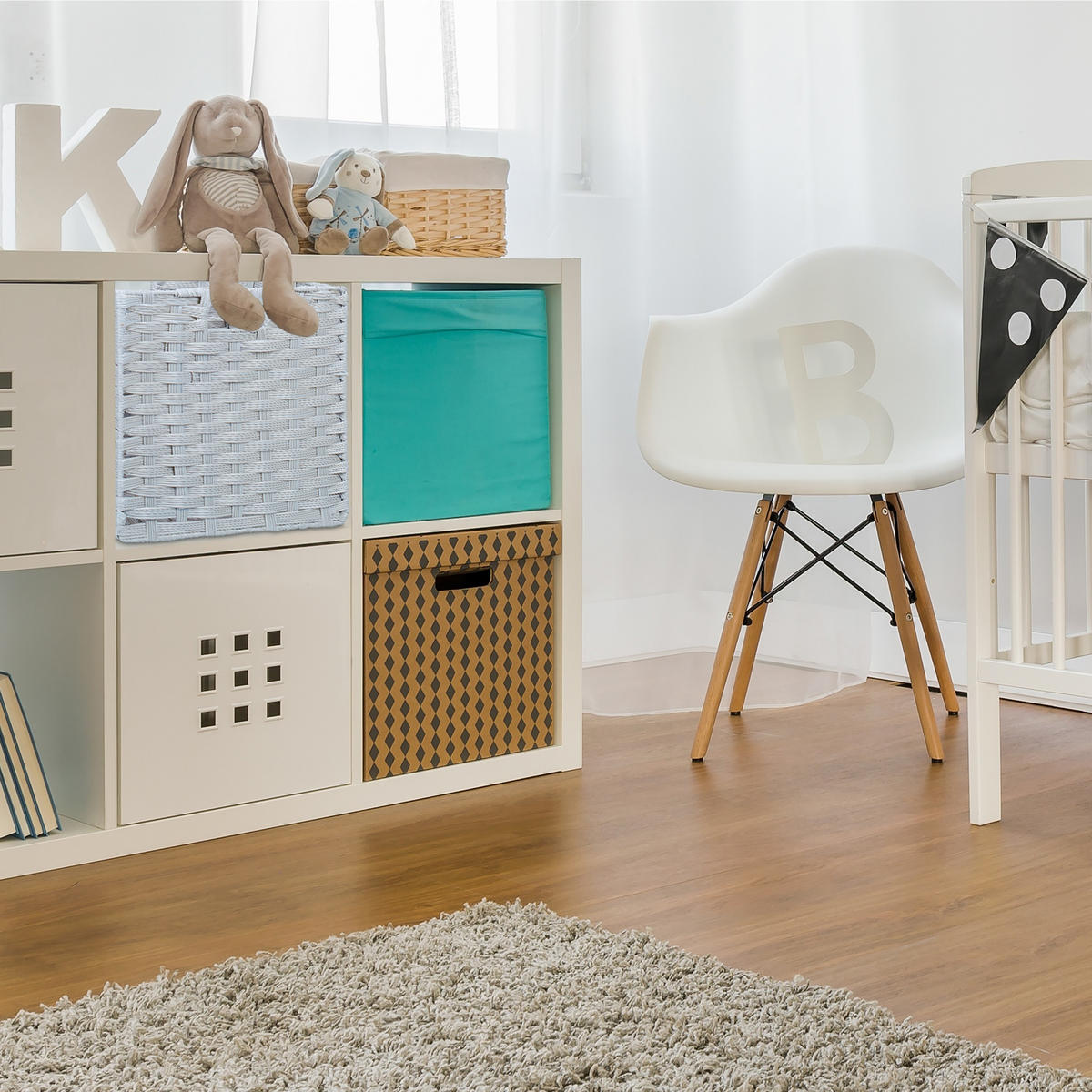 AUFBEWAHRUNGSKORB - Grau, Kunststoff/Metall (32/31/30cm) - Relaxdays