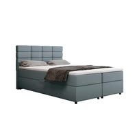 BOXBETT Reve 140 x 200 cm mit Bettkasten und Lattenrost ohne matratze - hellblau - Dunkelblau, Holz (140/200cm) - Homesy