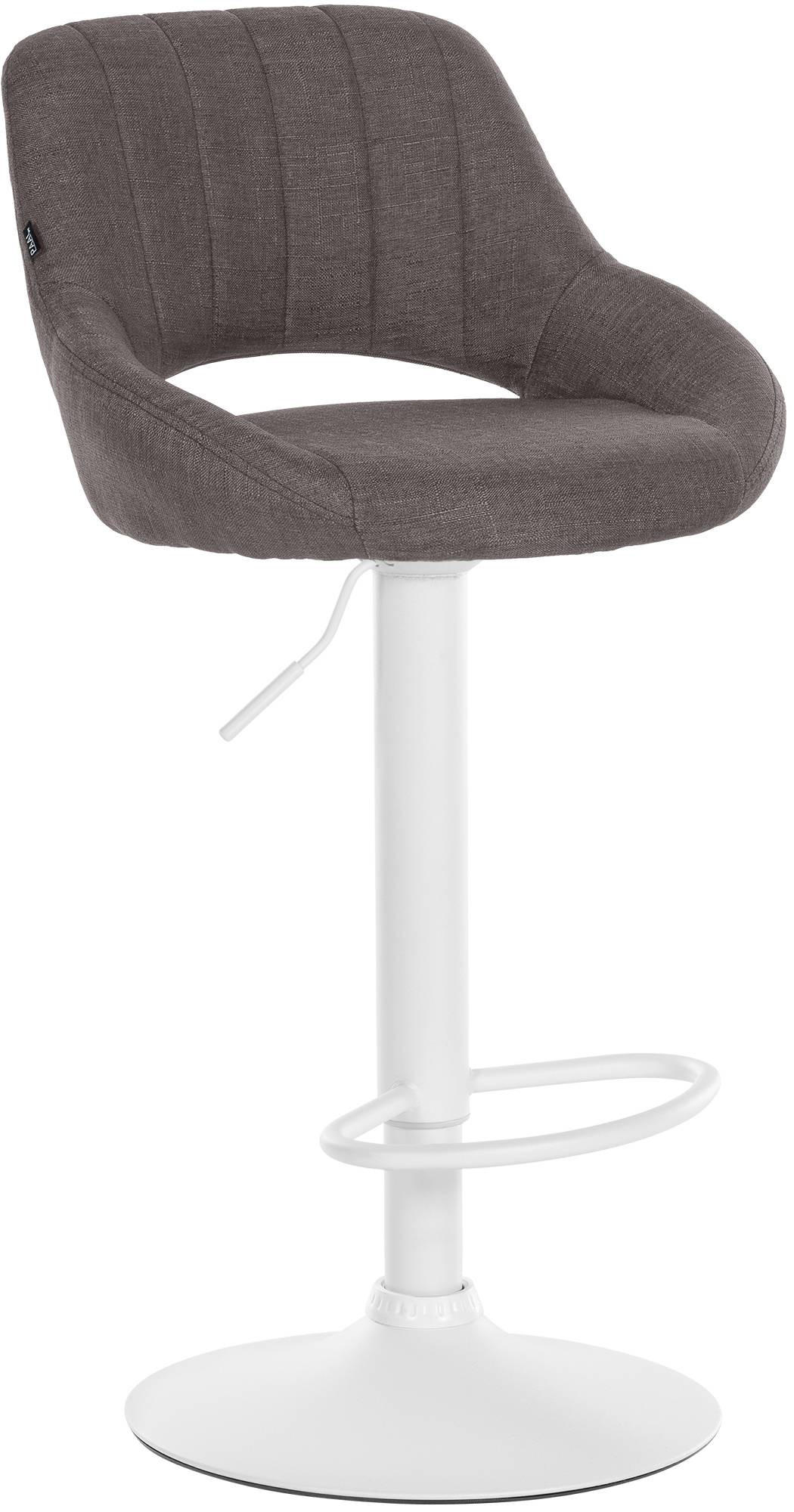 BARHOCKER Stoff dunkelgrau - Dunkelgrau/Weiß, Textil/Metall (47/85/48cm) - CLP