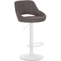 BARHOCKER Stoff dunkelgrau - Dunkelgrau/Weiß, Textil/Metall (47/85/48cm) - CLP