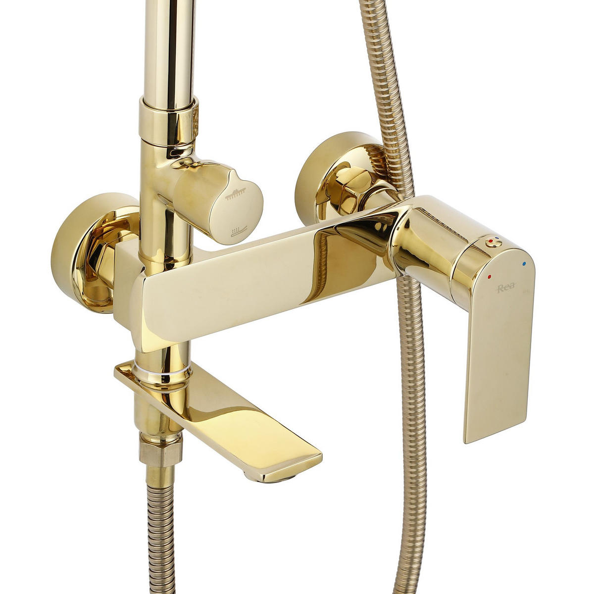 DUSCHGARNITUR Rea Storm Gold - Goldfarben, Metall (30/136/45cm) - REA