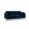 SOFA Mamaia aus Samt königsblau 2 Sitzplätze - Blau, Textil (92/75/152cm) - Micadoni