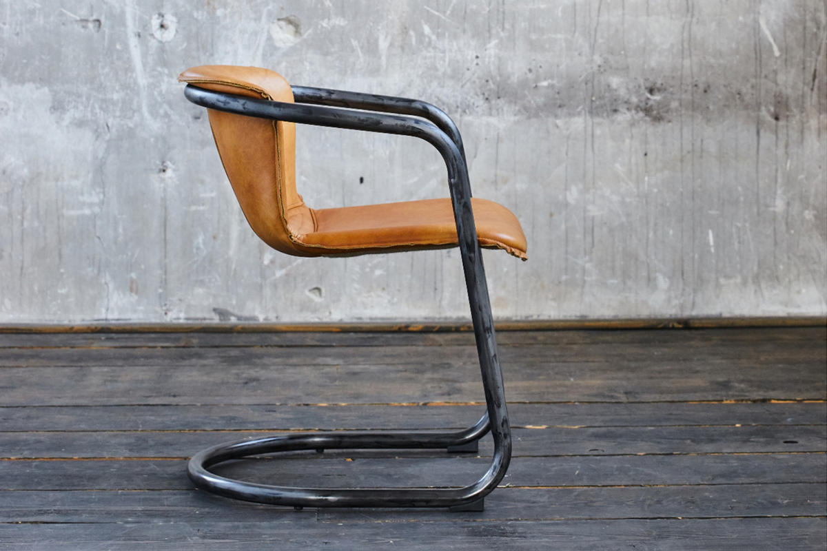 ESSZIMMERSTUHL FILLY Braun Leder - Dunkelbraun/Schwarz, Leder (54/73/61cm) - KAWOLA