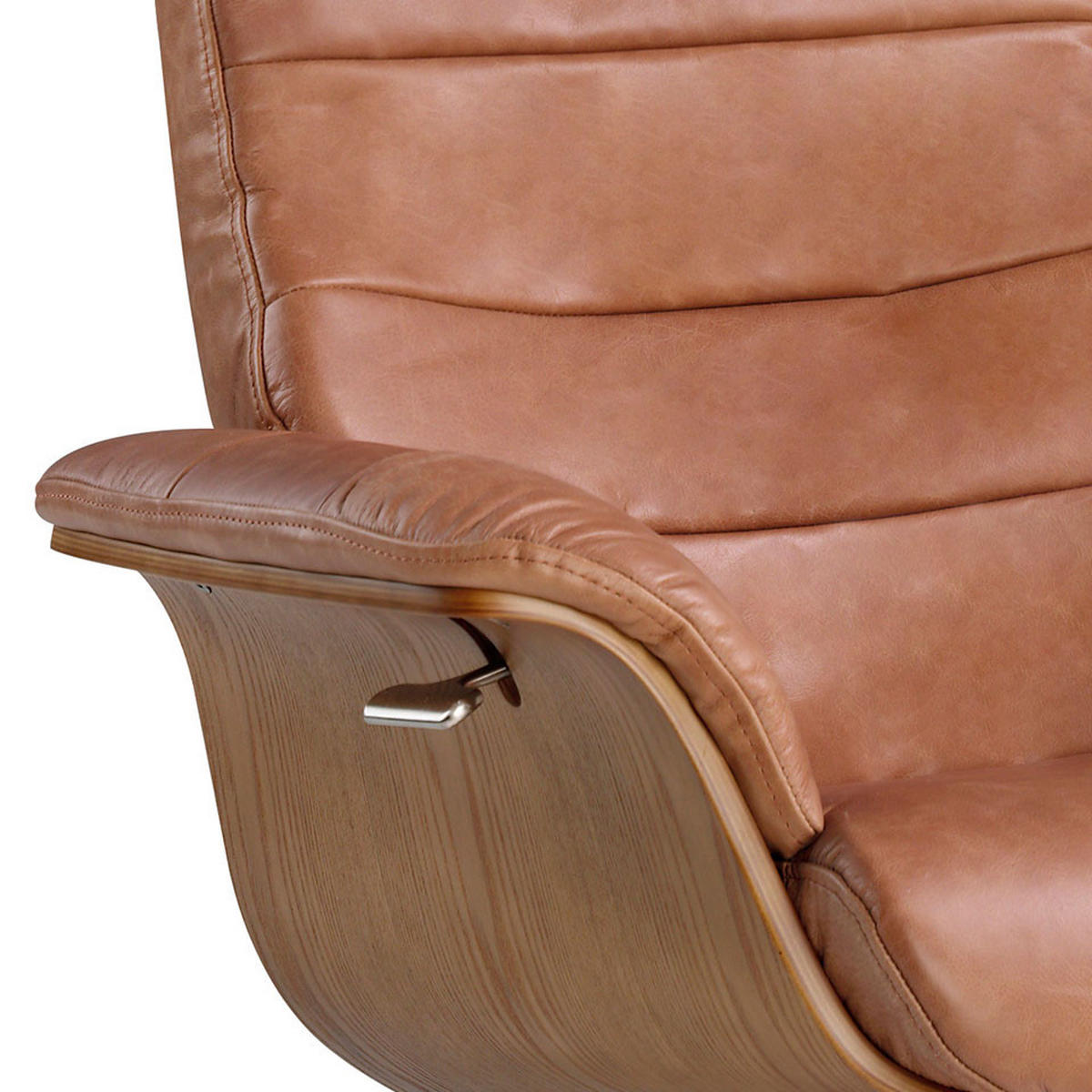 SESSEL Leder Braun und Grau 80 / 84 / 100 cm - Dunkelgrau/Braun, Leder (80/100/84cm) - ANGEL CERDA