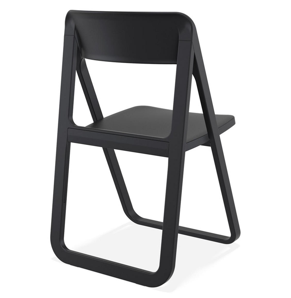 KLAPPSTUHL SLAG Schwarz - Schwarz, Kunststoff (48/45/48cm) - Légia Home