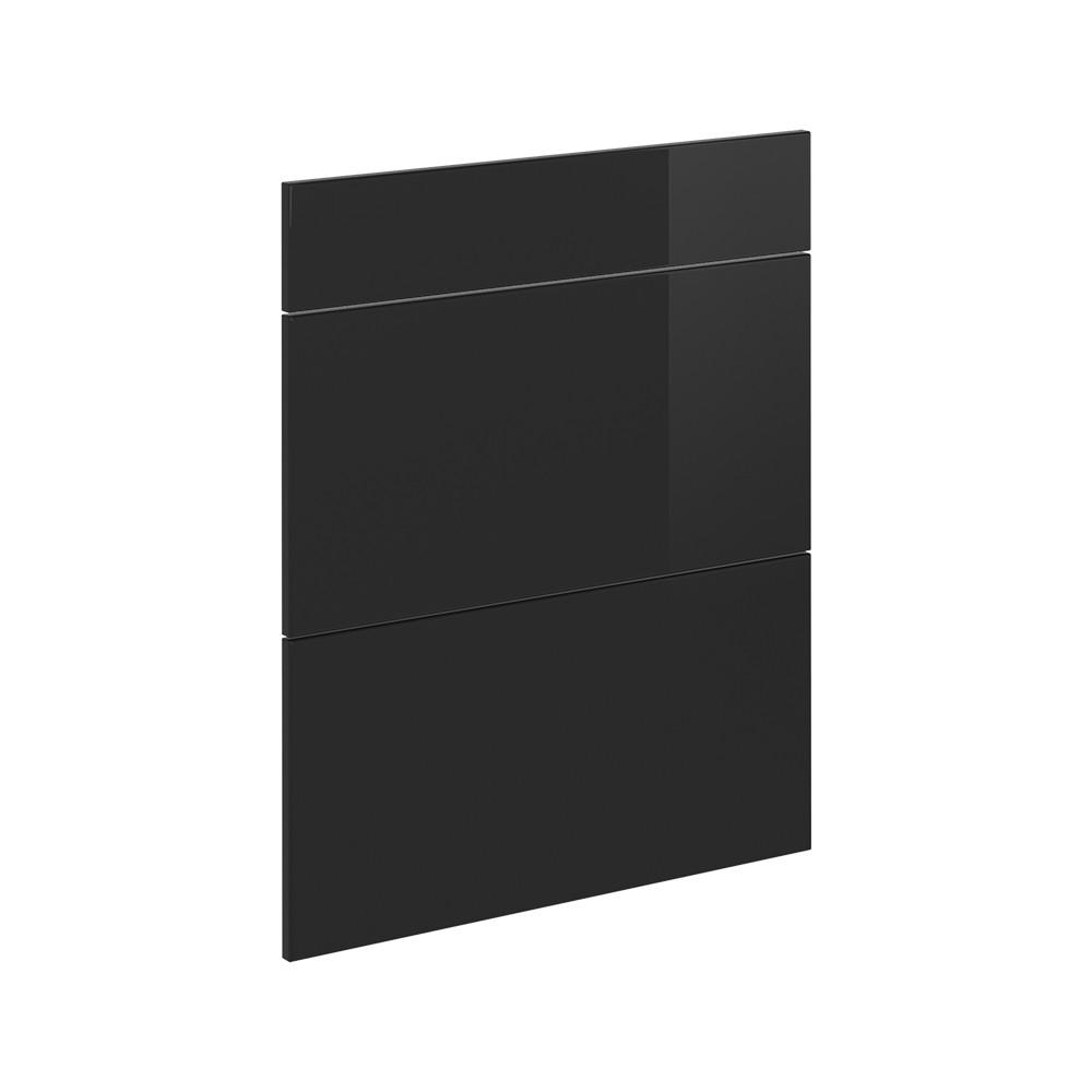 Vicco KUCHYŇSKÁ DVÍŘKA R-Line Černý vysoký lesk 59.6 x 70.4 cm nábytková čela pro spodní skříňku se zásuvkami