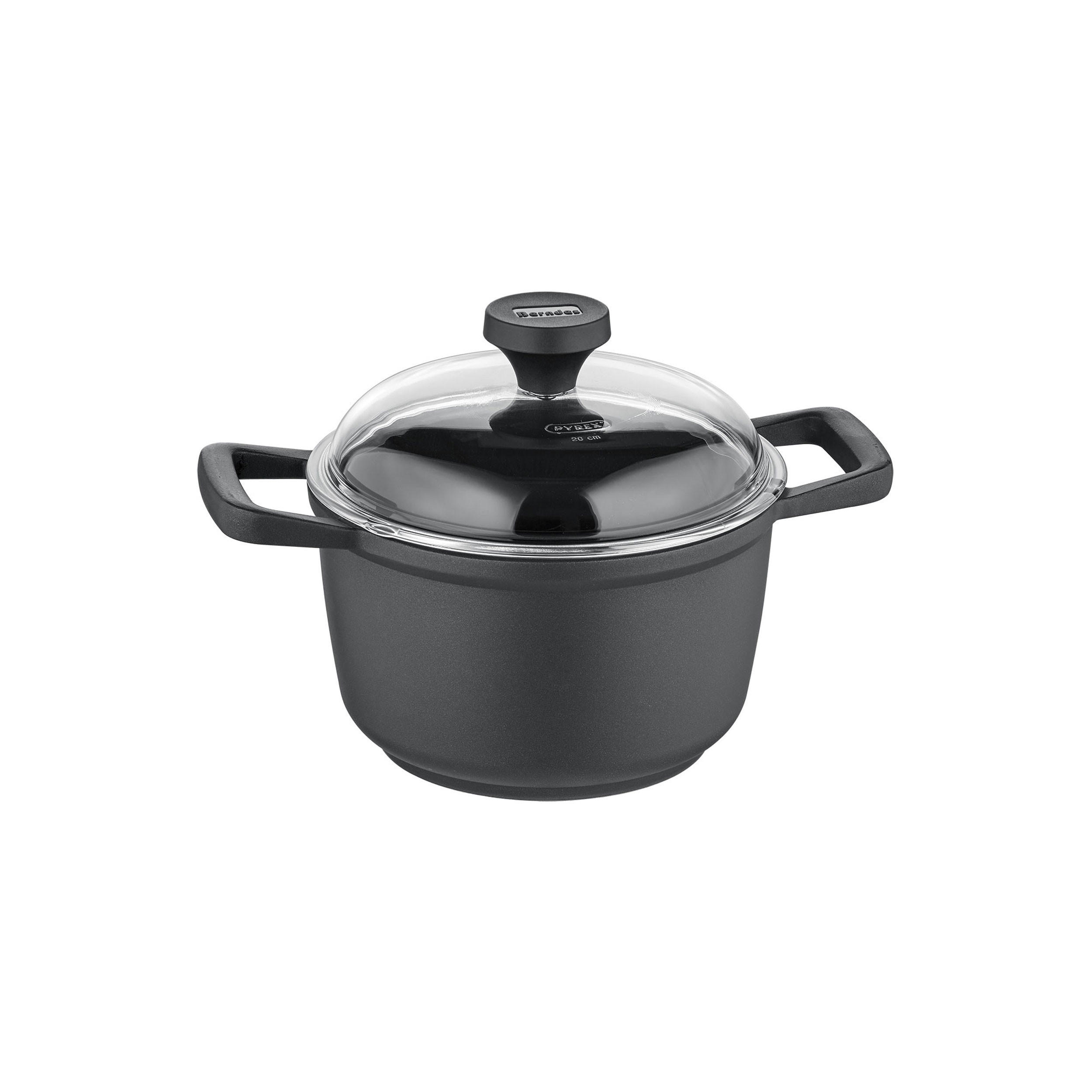 KOCHTOPF Edition 100 mit Deckel, Aluguss, Schwarz, 20 cm - Schwarz, Metall (26.5/26.5/12.5cm) - Berndes