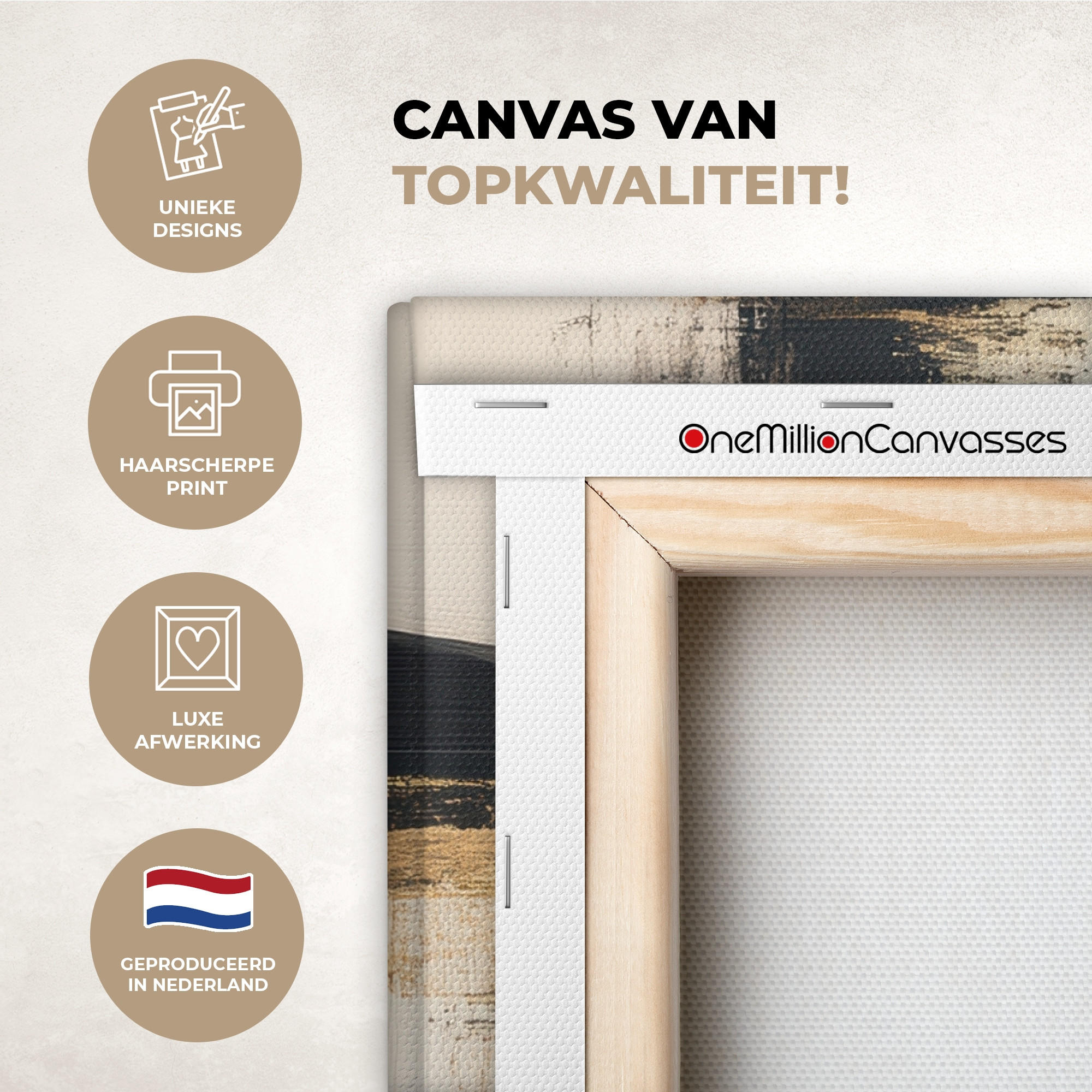 LEINWANDBILD Frau - Hut - Farbe 50x50 cm - Goldfarben, Textil (50/50cm) - MuchoWow