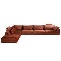 ECKSOFA ETICO Braun Velvet - Dunkelbraun/Schwarz, Textil (513/330cm) - KAWOLA