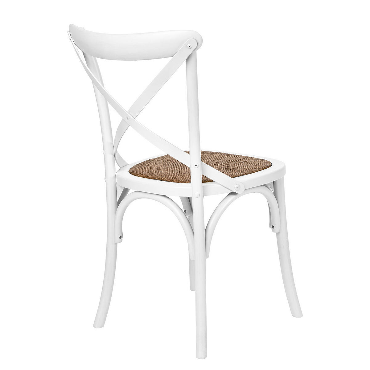 STUHL (2er Set) Cross Country - Weiß, Naturmaterialien (42/87/46cm) - Butlers