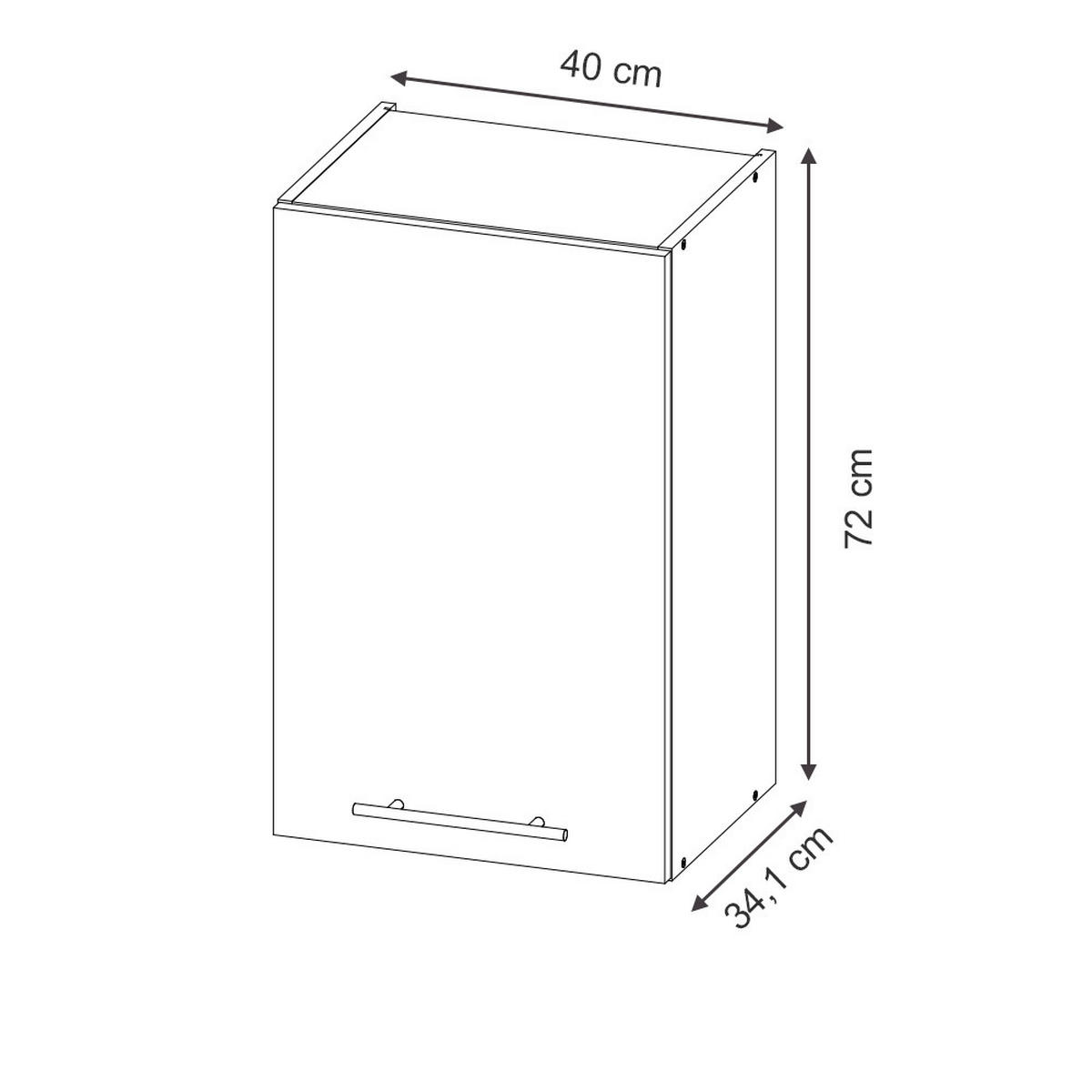 HÄNGESCHRANK Fame-Line Dunkelblau Hochglanz 40 cm - Anthrazit/Dunkelblau, Holzwerkstoff (40/72/34.1cm) - Vicco