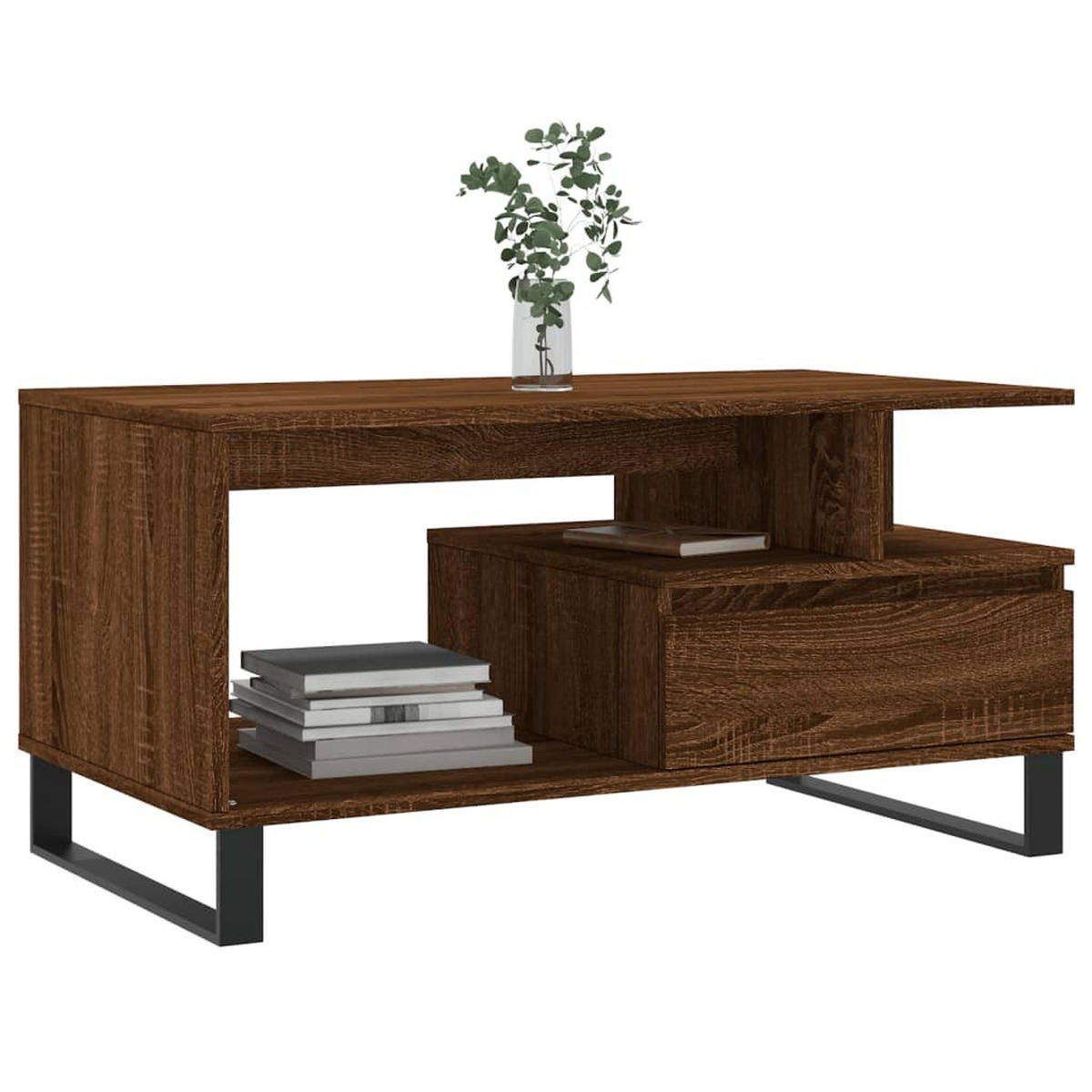 COUCHTISCH Braun Eichen-Optik 90x49x45 cm Holzwerkstoff - Braun, Holzwerkstoff (49/90/45cm) - furnicato