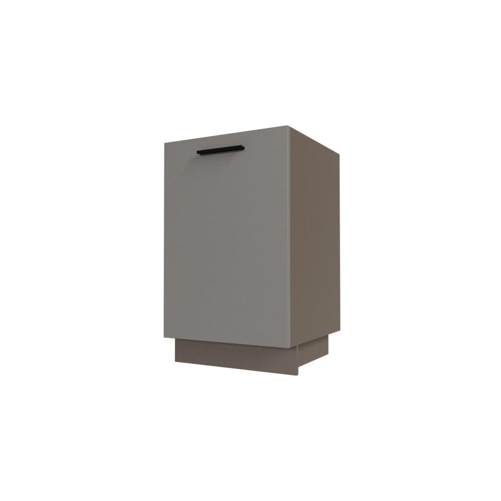 Feldmann-Wohnen Küchenunterschrank Graubraun, Dunkelgrau 50x82x50 cm