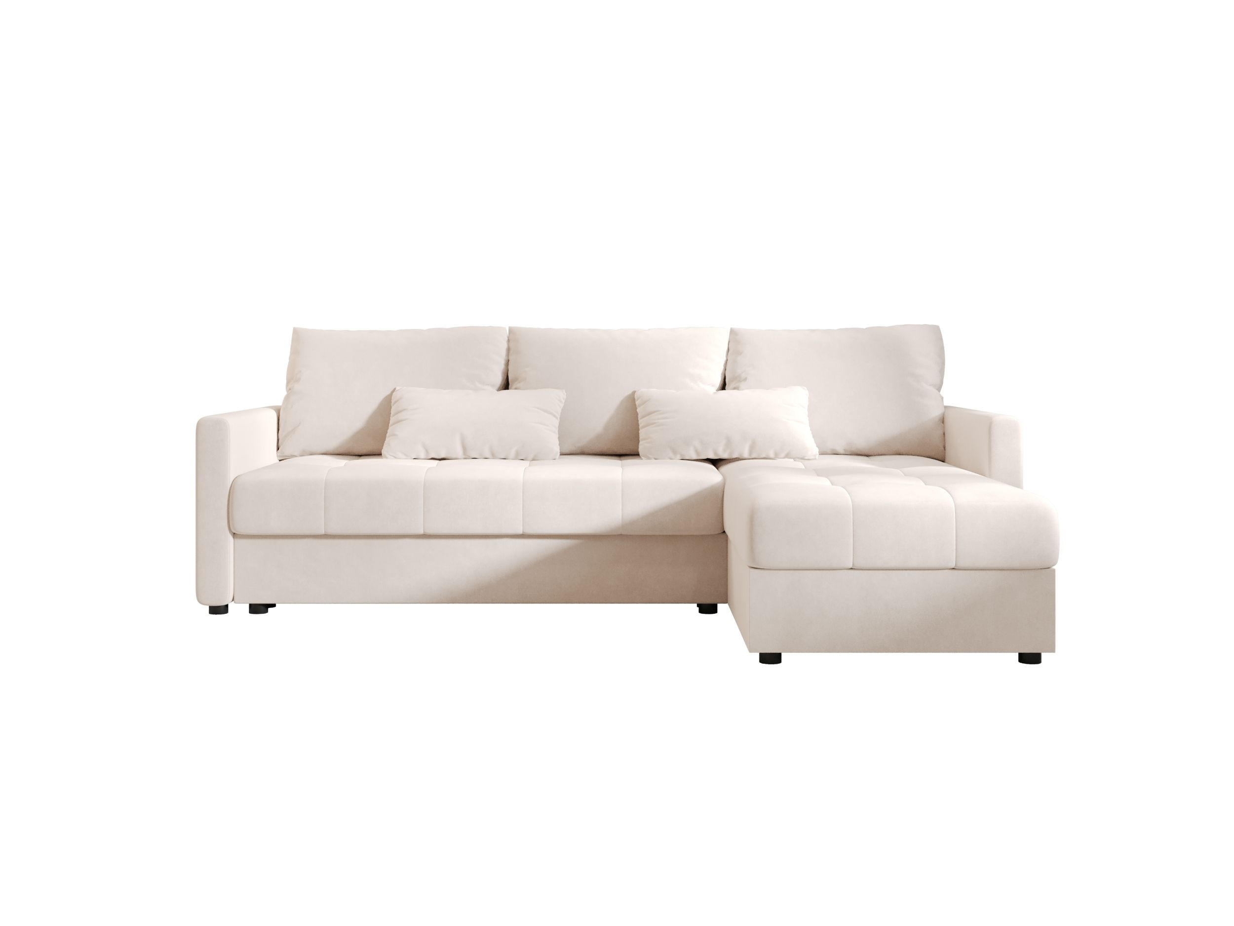 ECKSOFA MOS L BIS Itaka 16 Rechts mit Schlaffunktion - Beige, Textil (220/143cm) - Bedante