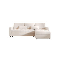 ECKSOFA MOS L BIS Itaka 16 Rechts mit Schlaffunktion - Beige, Textil (220/143cm) - Bedante