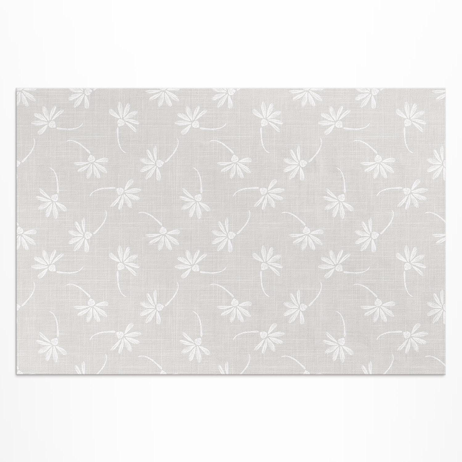 TEPPICH 120x180 cm Zarte Boho Gänseblümchen - Ecru, Kunststoff (120/180cm) - Wallfluent