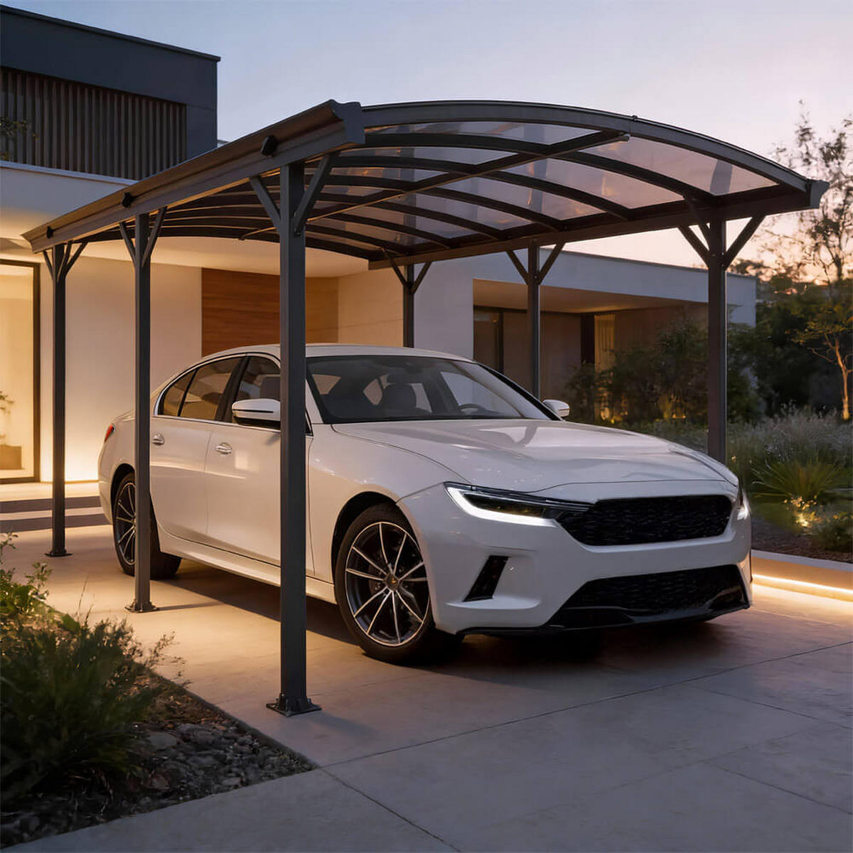 DESIGN Carport FALO - 505 x 300 cm Anthrazit - Anthrazit, Kunststoff/Metall (300/240/505cm) - Home Deluxe