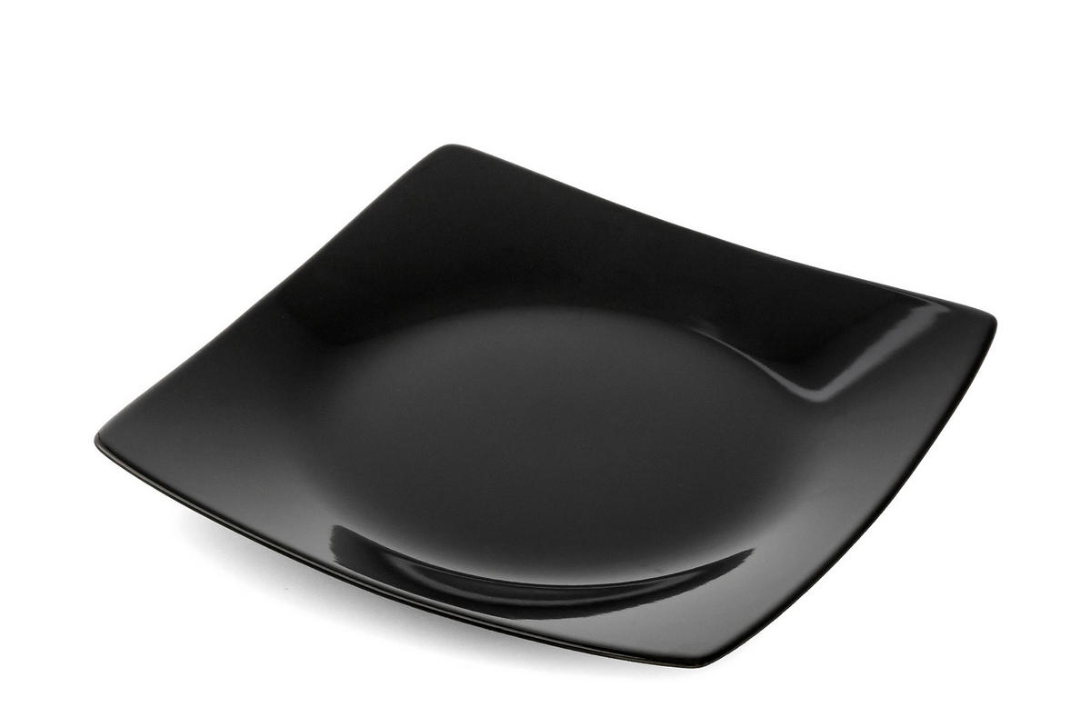 TAFELSERVICE EPIRI 6 Personen 18-tlg - Schwarz Hochglanz, Keramik (25/2/25cm) - KONSIMO®