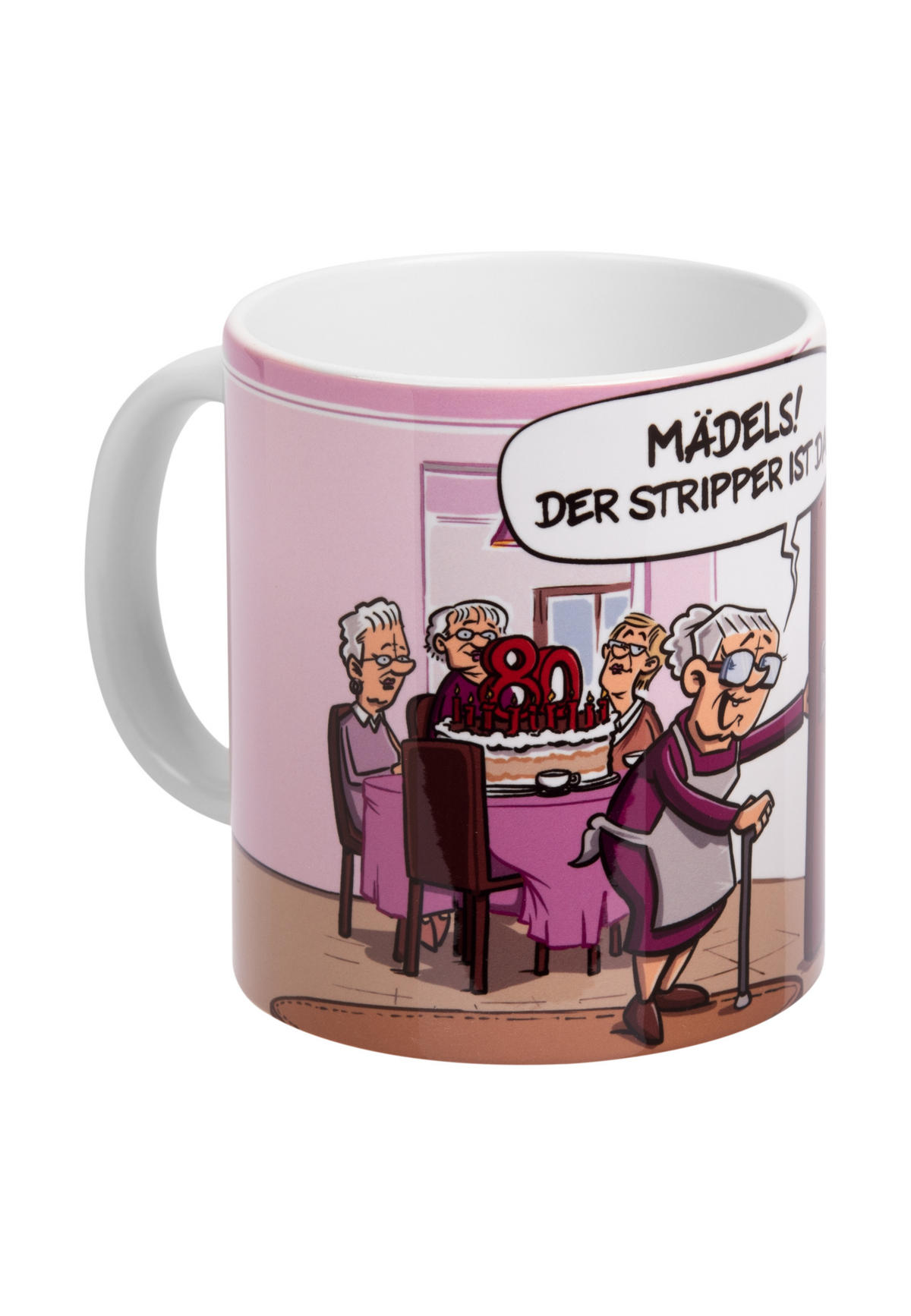 KAFFEEBECHER Tot aber lustig Der Stripper ist da! Weiß 320 ml - Weiß, Keramik (0.32L) - United Labels