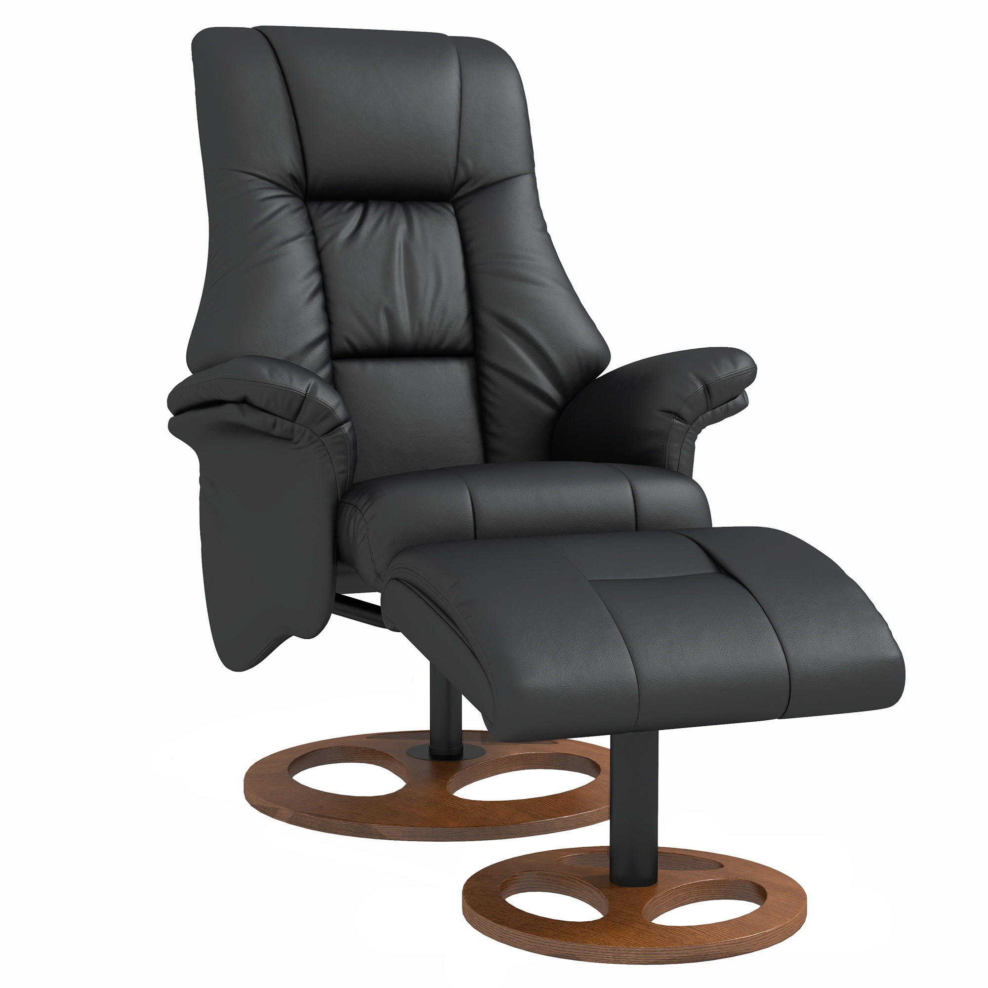 RELAXSESSEL, Kunstleder Schwarz - Schwarz, Kunststoff (89/110/77cm) - HOMCOM