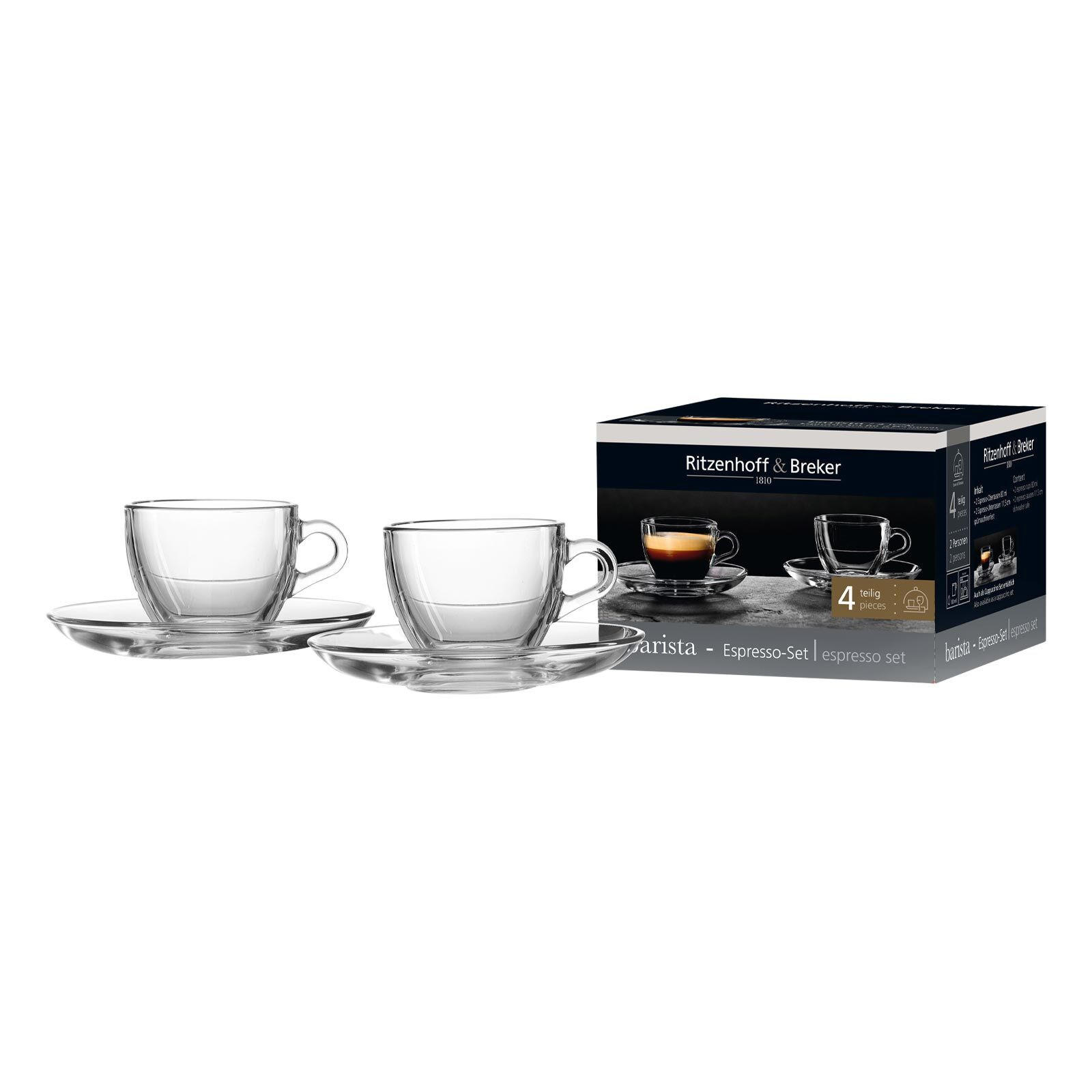 Thumbnail - Ritzenhoff Breker Espresso-Set, Transparent, Glas, Kaffee & Tee, Tassen, Espressotassen