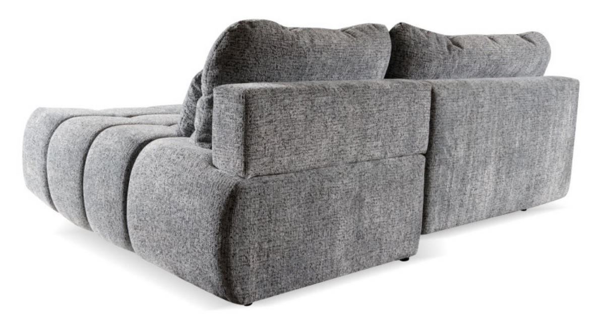 ECKSOFA Grau ARON Ohne Armlehnen Mit Schlaffunktion - Grau, Textil (225/172cm) - Sepro Meble