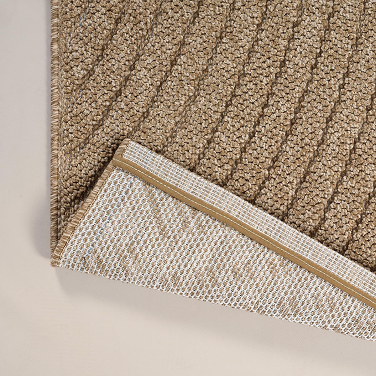 FLACHWEBTEPPICH Geometrisch TOCE Polypropylen Natur 200 x 280 cm - Beige, Textil (200/280cm) - KADIMA DESIGN
