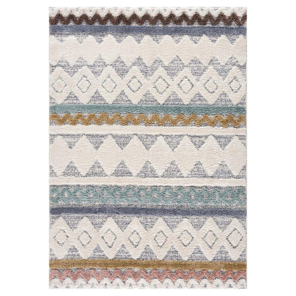 HOCHFLOR-TEPPICH Focus 3013 Multi 120x170 cm - Multicolor, Textil (120/170cm) - carpet city