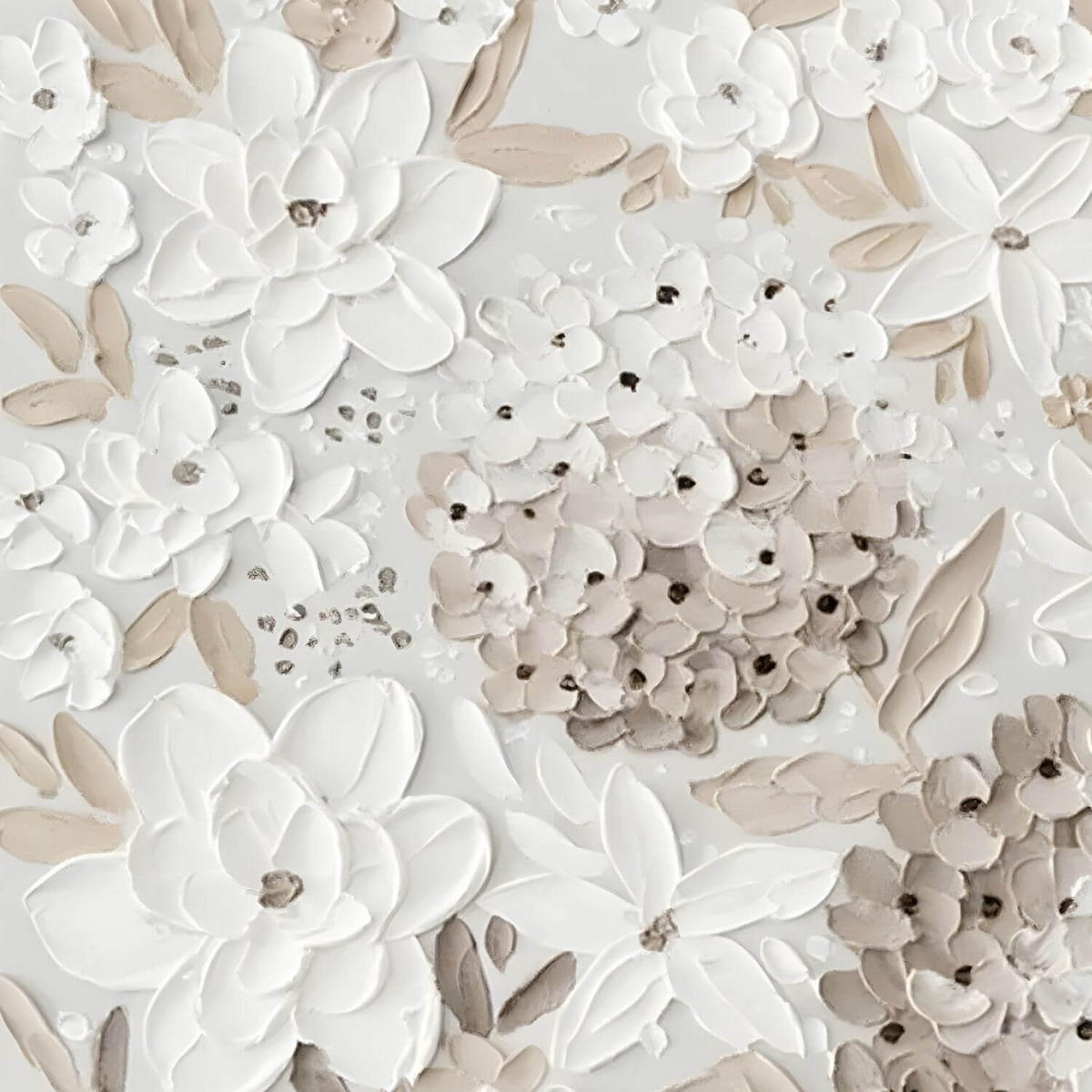 ACRYLBILD HANDGEMALT 90/60 cm - Beige/Weiß, Holz/Textil (90/60cm) - KUNSTLOFT