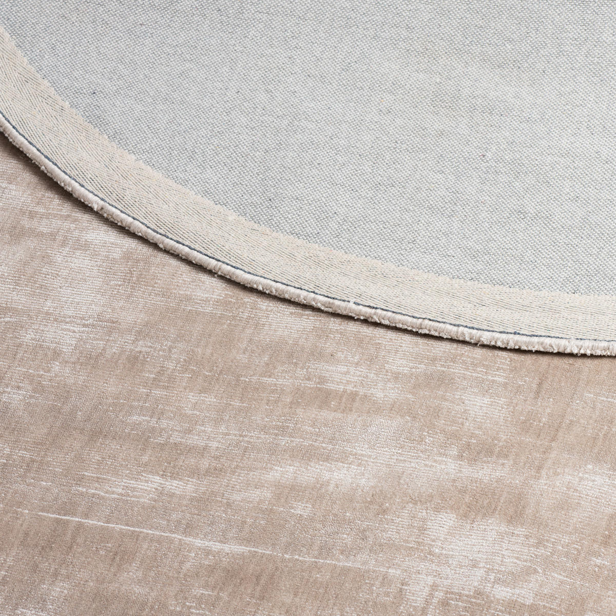 LUXUS DESIGNER TEPPICH ROMA RUND - Beige, Textil (120/120cm) - Pergamon
