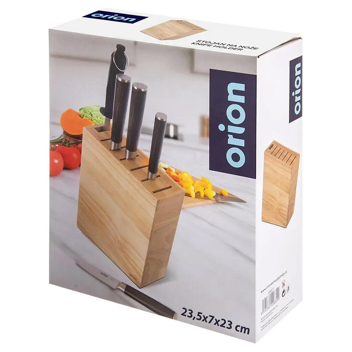 MESSERBLOCK Gummibaum mit Fächern Natur - Naturfarben, Holz (7/23/20cm) - Orion 