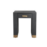 BEISTELLTISCH Tiess Schwarz 45/45/50cm - Schwarz, Metall (45/45/50cm) - PTMD Collection
